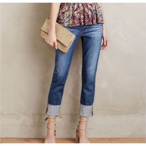 Ag Adriano Goldschmied The Stevie Cuff Slim Straight Denim Capri - Women 28